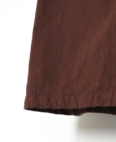 INHT2651D COTTON HERRINGBONE PLAIN OVERDYE BALMACAAN COAT