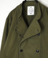 INHT2652D COTTON HERRINGBONE PLAIN OVERDYE STAND COLLAR DOUBLE BREAST JACKET