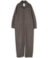INHT2653D COTTON HERRINGBONE PLAIN OVERDYE ONE-UP COLLAR OVERALLS