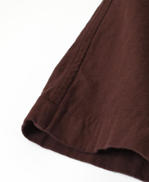 INHT2654D COTTON HERRINGBONE PLAIN OVERDYE EASY SKIRT