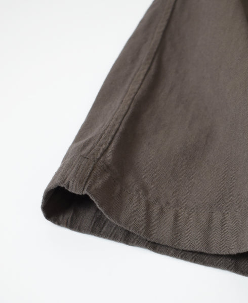INHT2654D COTTON HERRINGBONE PLAIN OVERDYE EASY SKIRT