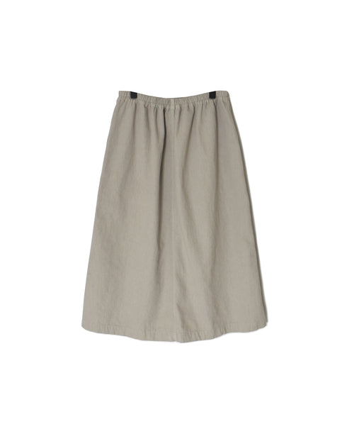 INHT2654D COTTON HERRINGBONE PLAIN OVERDYE EASY SKIRT