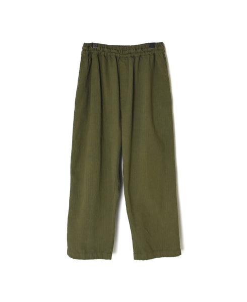 INHT2655D COTTON HERRINGBONE PLAIN OVERDYE EASY PANTS