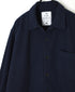 INHT2671D COTTON FLANNEL PLAIN OVERDYE ONE-UP COLLAR SHIRT