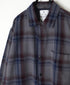 INHT2681CD COTTON CHECK OVERDYE ONE-UP COLLAR SHIRT