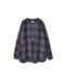 INHT2682CD COTTON CHECK OVERDYE HENLEY NECK SHIRT