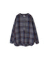 INHT2682CD COTTON CHECK OVERDYE HENLEY NECK SHIRT