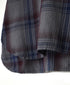 INHT2682CD COTTON CHECK OVERDYE HENLEY NECK SHIRT