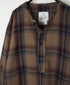 INHT2682CD COTTON CHECK OVERDYE HENLEY NECK SHIRT