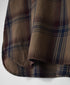 INHT2682CD COTTON CHECK OVERDYE HENLEY NECK SHIRT