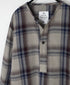 INHT2682CD COTTON CHECK OVERDYE HENLEY NECK SHIRT