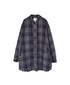 INHT2683CD COTTON CHECK OVERDYE STAND COLLAR SHIRT