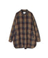 INHT2683CD COTTON CHECK OVERDYE STAND COLLAR SHIRT