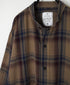 INHT2683CD COTTON CHECK OVERDYE STAND COLLAR SHIRT
