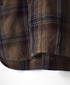 INHT2683CD COTTON CHECK OVERDYE STAND COLLAR SHIRT