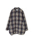 INHT2683CD COTTON CHECK OVERDYE STAND COLLAR SHIRT