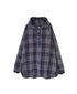 INHT2684CD COTTON CHECK OVERDYE HOODED PULLOVER SHIRT