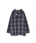 INHT2684CD COTTON CHECK OVERDYE HOODED PULLOVER SHIRT