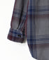 INHT2684CD COTTON CHECK OVERDYE HOODED PULLOVER SHIRT
