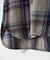 INHT2684CD COTTON CHECK OVERDYE HOODED PULLOVER SHIRT