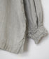 INMDS25011D AUTO LOOM COTTON/LINEN PLAIN OVERDYE FRILL COLLAR SHIRT WITH MINI PINTUCK