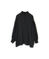 INMDS25011D AUTO LOOM COTTON/LINEN PLAIN OVERDYE FRILL COLLAR SHIRT WITH MINI PINTUCK
