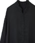 INMDS25011D AUTO LOOM COTTON/LINEN PLAIN OVERDYE FRILL COLLAR SHIRT WITH MINI PINTUCK