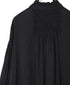 INMDS25011D AUTO LOOM COTTON/LINEN PLAIN OVERDYE FRILL COLLAR SHIRT WITH MINI PINTUCK