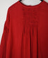 INMDS25012D AUTO LOOM COTTON/LINEN PLAIN OVERDYE BACK OPENING CREW-NECK SHIRT