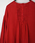 INMDS25012D AUTO LOOM COTTON/LINEN PLAIN OVERDYE BACK OPENING CREW-NECK SHIRT