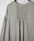 INMDS25012D AUTO LOOM COTTON/LINEN PLAIN OVERDYE BACK OPENING CREW-NECK SHIRT