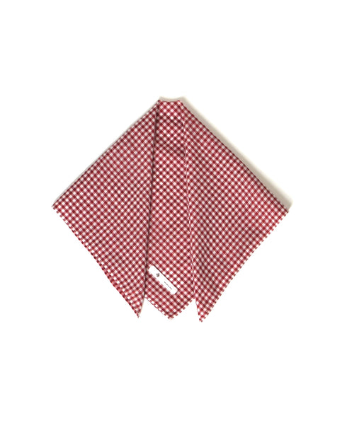 INMDS25026 HANDWOVEN COTTON/SILK GINGHAM CHECK SQUARE STOLE 58×58cm