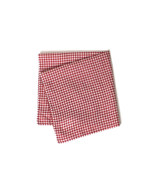 INMDS25026 HANDWOVEN COTTON/SILK GINGHAM CHECK SQUARE STOLE 58×58cm