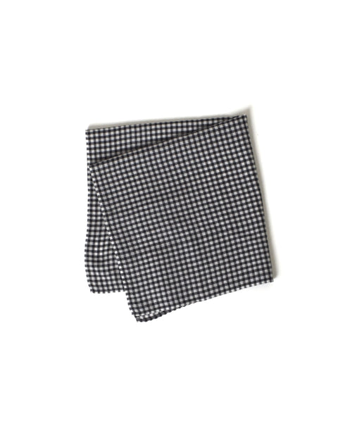 INMDS25026 HANDWOVEN COTTON/SILK GINGHAM CHECK SQUARE STOLE 58×58cm