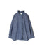INMDS25062 HANDWOVEN YARN DYE NATURAL INDIGO CHAMBRAY FRILL COLLAR SHIRT