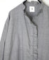 INMDS25062 HANDWOVEN YARN DYE NATURAL INDIGO CHAMBRAY FRILL COLLAR SHIRT