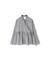 INMDS25065 HANDWOVEN YARN DYE NATURAL INDIGO CHAMBRAY FRILL CACHE COEUR