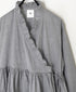 INMDS25065 HANDWOVEN YARN DYE NATURAL INDIGO CHAMBRAY FRILL CACHE COEUR