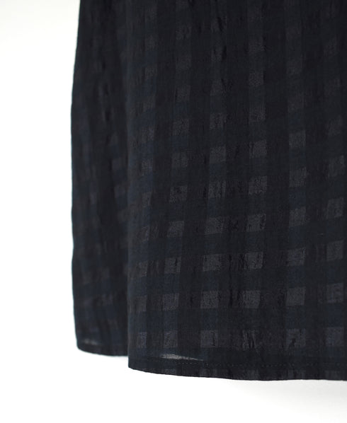 INMDS25081 HANDWOVEN COTTON SILK CHECK U-NECK TANK TOP