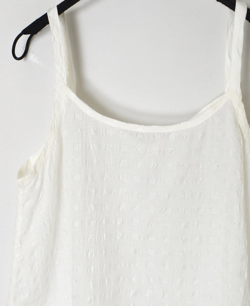 INMDS25083 HANDWOVEN COTTON SILK CHECK 2WAY CAMISOLE