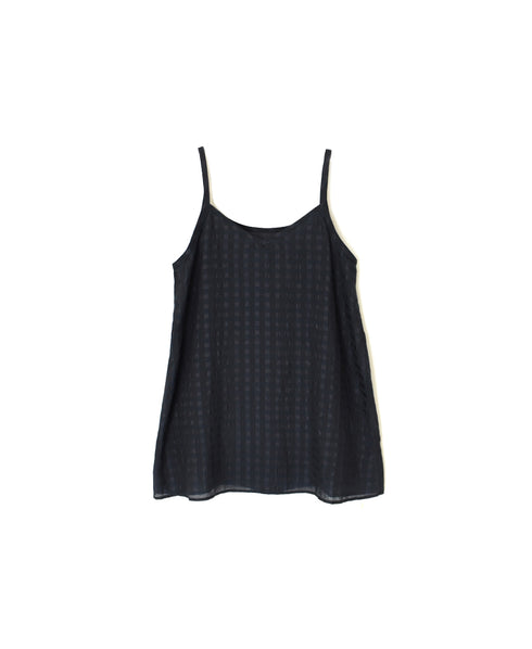 INMDS25083 HANDWOVEN COTTON SILK CHECK 2WAY CAMISOLE