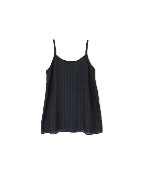 INMDS25083 HANDWOVEN COTTON SILK CHECK 2WAY CAMISOLE