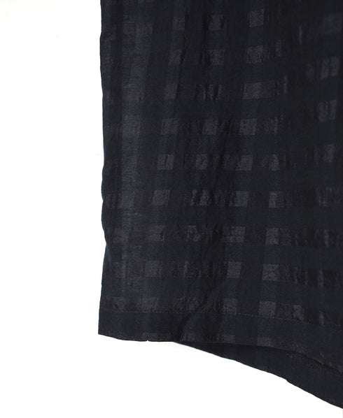INMDS25084 HANDWOVEN COTTON SILK CHECK EASY PANTS