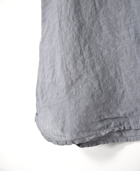 INMDS26001D 60s AUTOLOOM LINEN PLAIN OVERDYE FRENCH/SL FRILL COLLAR SHIRTS