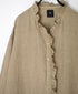 INMDS26002D 60s AUTOLOOM LINEN PLAIN OVERDYE FRILL COLLAR LONG SHIRTS