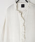 INMDS26002D 60s AUTOLOOM LINEN PLAIN OVERDYE FRILL COLLAR LONG SHIRTS