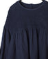 INMDS26003D 60s AUTOLOOM LINEN PLAIN OVERDYE BACK OPENING PULLOVER WITH MINI PINTUCK