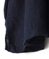 INMDS26003D 60s AUTOLOOM LINEN PLAIN OVERDYE BACK OPENING PULLOVER WITH MINI PINTUCK