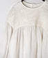 INMDS26003D 60s AUTOLOOM LINEN PLAIN OVERDYE BACK OPENING PULLOVER WITH MINI PINTUCK