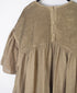 INMDS26004D 60s AUTOLOOM LINEN PLAIN OVERDYE BACK OPENING PULLOVER DRESS WITH MINI PINTUCK